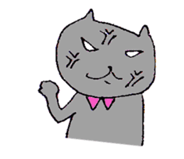 Pink collar cat sticker #3824331