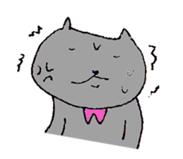 Pink collar cat sticker #3824332