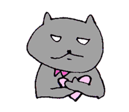 Pink collar cat sticker #3824339