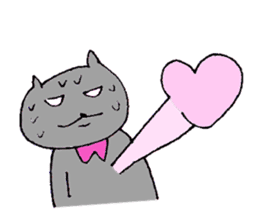 Pink collar cat sticker #3824341