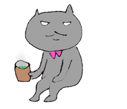 Pink collar cat sticker #3824344