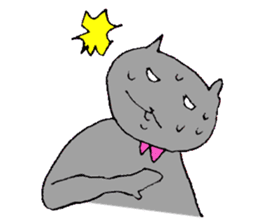 Pink collar cat sticker #3824352