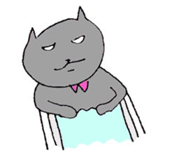 Pink collar cat sticker #3824354