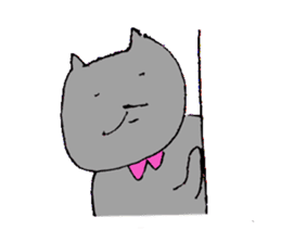 Pink collar cat sticker #3824359