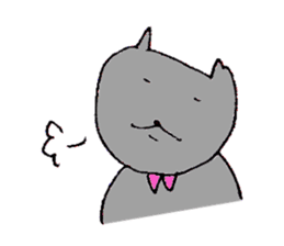 Pink collar cat sticker #3824360