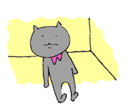 Pink collar cat sticker #3824361