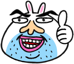 Beard rabbit sticker #3824847