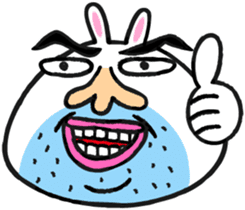 Beard rabbit sticker #3824847