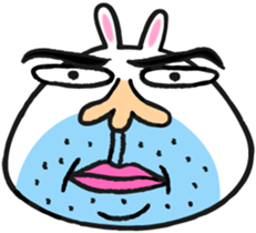 Beard rabbit sticker #3824849