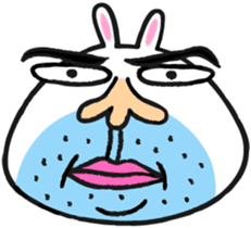 Beard rabbit sticker #3824849