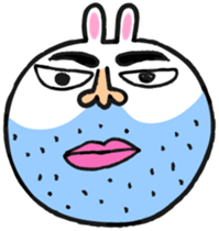 Beard rabbit sticker #3824851