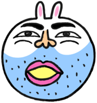 Beard rabbit sticker #3824852