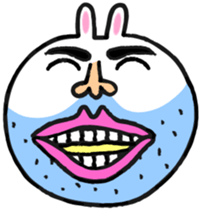 Beard rabbit sticker #3824853