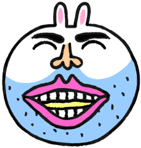 Beard rabbit sticker #3824853