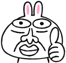 Beard rabbit sticker #3824859