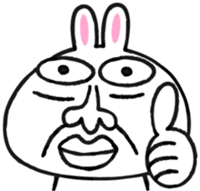 Beard rabbit sticker #3824859