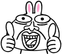 Beard rabbit sticker #3824860