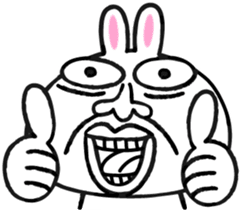 Beard rabbit sticker #3824860