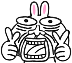 Beard rabbit sticker #3824861