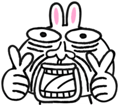 Beard rabbit sticker #3824861