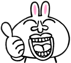 Beard rabbit sticker #3824862