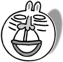 Beard rabbit sticker #3824863