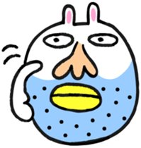 Beard rabbit sticker #3824867