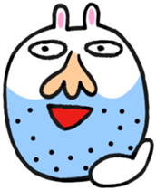 Beard rabbit sticker #3824868