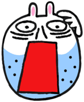 Beard rabbit sticker #3824870