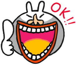 Beard rabbit sticker #3824875