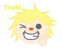 Emotional expression in various face sticker #3825544