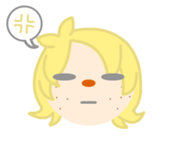 Emotional expression in various face sticker #3825556