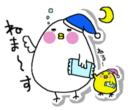 Chicken and chick. sticker #3826568