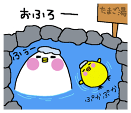 Chicken and chick. sticker #3826581