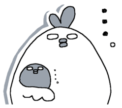 Chicken and chick. sticker #3826588