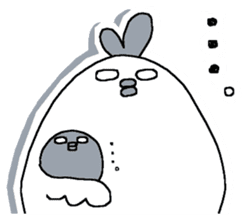 Chicken and chick. sticker #3826588