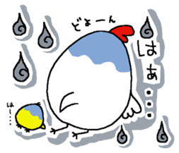 Chicken and chick. sticker #3826594