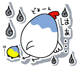 Chicken and chick. sticker #3826594
