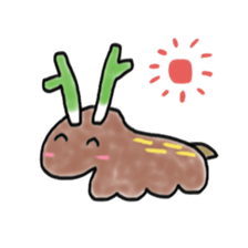 A deer has two horns of leek sticker #3826973