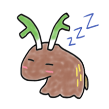 A deer has two horns of leek sticker #3826989