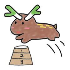 A deer has two horns of leek sticker #3826998