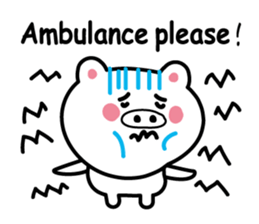 Pig of the poor physical condition sticker #3828603