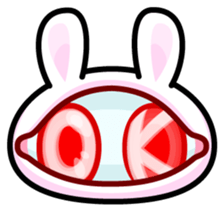 Double Pupils Rabbit sticker #3828692