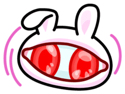 Double Pupils Rabbit sticker #3828697