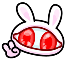 Double Pupils Rabbit sticker #3828706