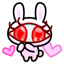 Double Pupils Rabbit sticker #3828707