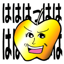 Golden apple sticker #3829823