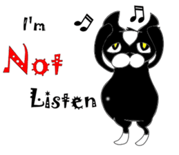 Black cat Spee Sticker sticker #3830094