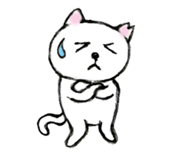Shiro chan of Stray cat sticker #3830249