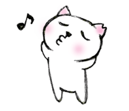 Shiro chan of Stray cat sticker #3830253